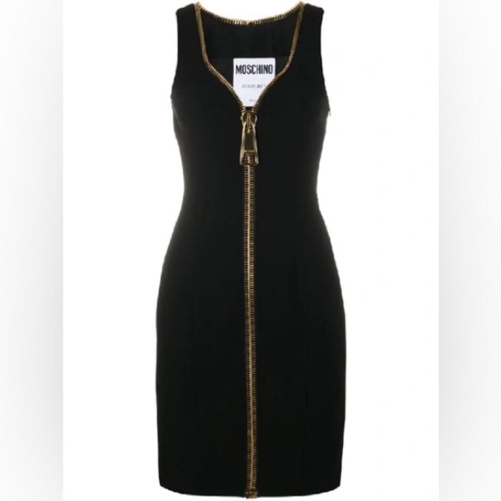 Moschino couture stretch crepe mini dress size 4